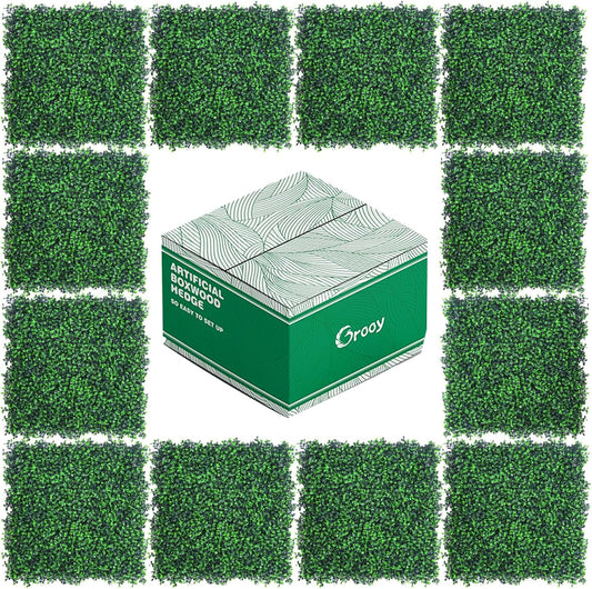20x20 Grass Wall Panels for Privacy and Decor - 12PCS Set