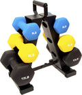 Adjustable Dumbbell Set 3 Pairs Neoprene Coated - Compact Home Gym