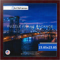 ArtToFrames 23.85x23.85 in Mahogany Puzzle Frame - For 1000 Piece