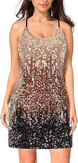 MANER Women's Glitter Sequin Dress for Sparkle Party Style