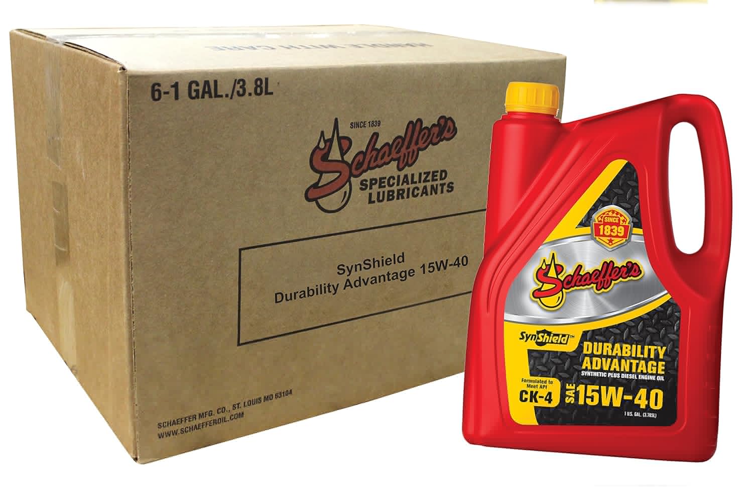 Schaeffer's SynShield Durability Advantage Diesel Engine Oil 15W-40