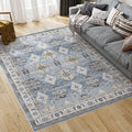 Dripex Washable Area Rug 6x9 Vintage Low-Pile Rug - Thin, Non-Slip