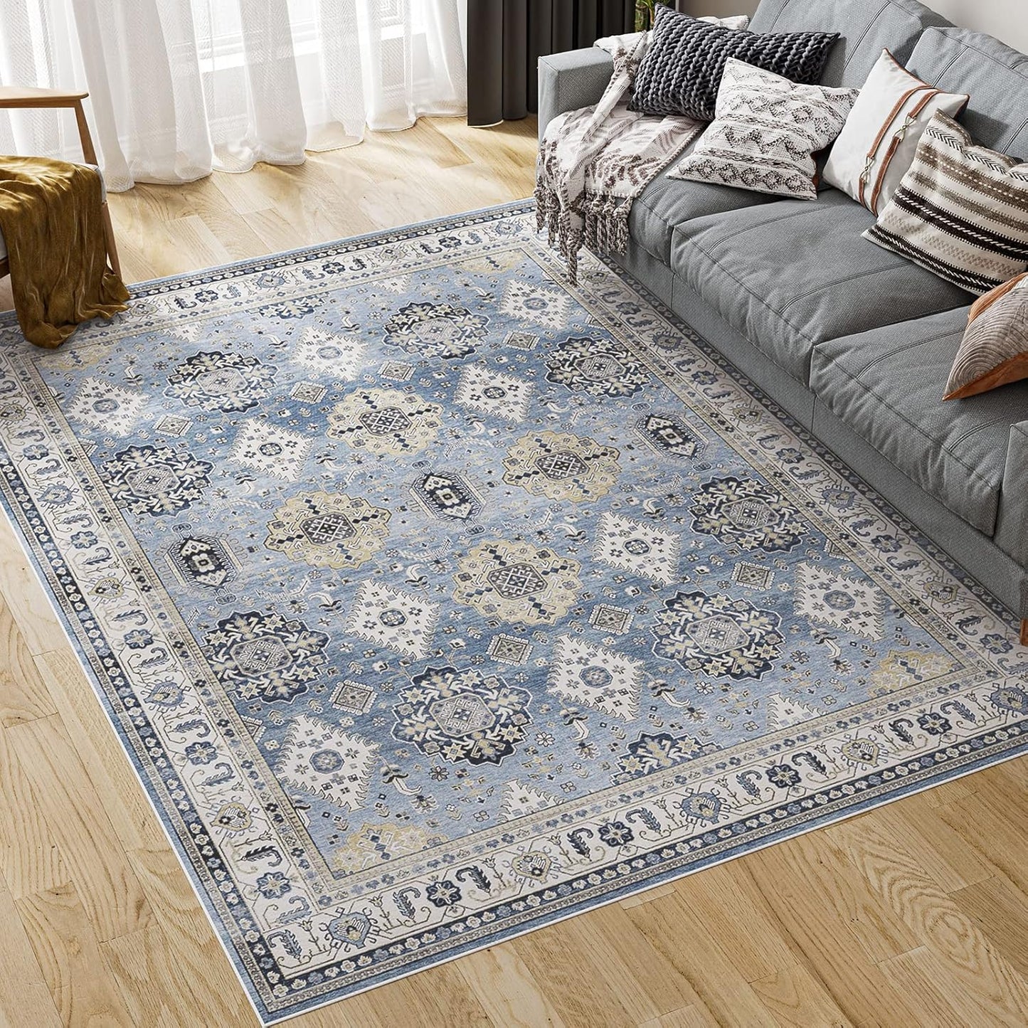 Dripex Washable Area Rug 6x9 for Living Room and Bedroom