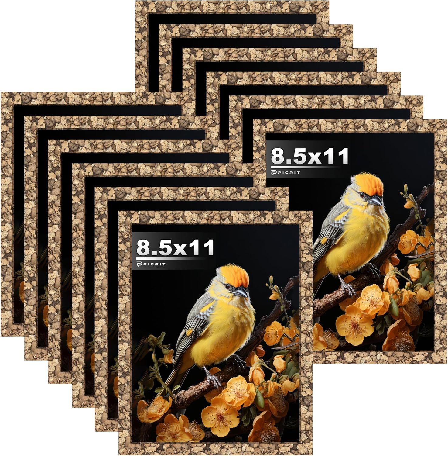Farmhouse Stone Spotted Picture Frame Set of 12 for Display