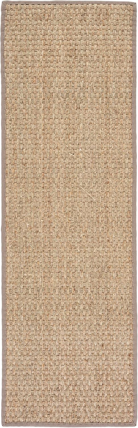 Natural Fiber Runner Rug - 2ft 6in x 8ft Seagrass Basketweave