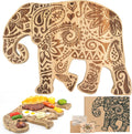 Elephant Shaped Charcuterie Board - Large Acacia Serving Platter