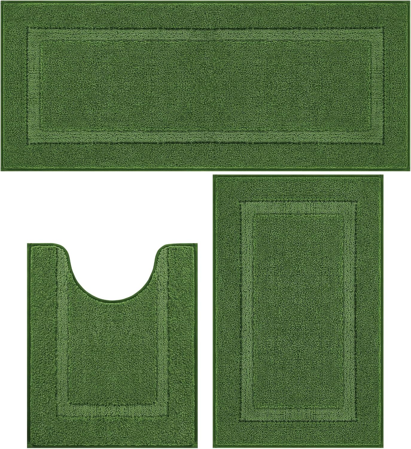 Soft Fluffy Bathroom Rugs Set of 3 Pieces for Comfort