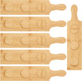 6PCS Flight Board for Tasting Paddle - Classic 3-Slot Bamboo Display