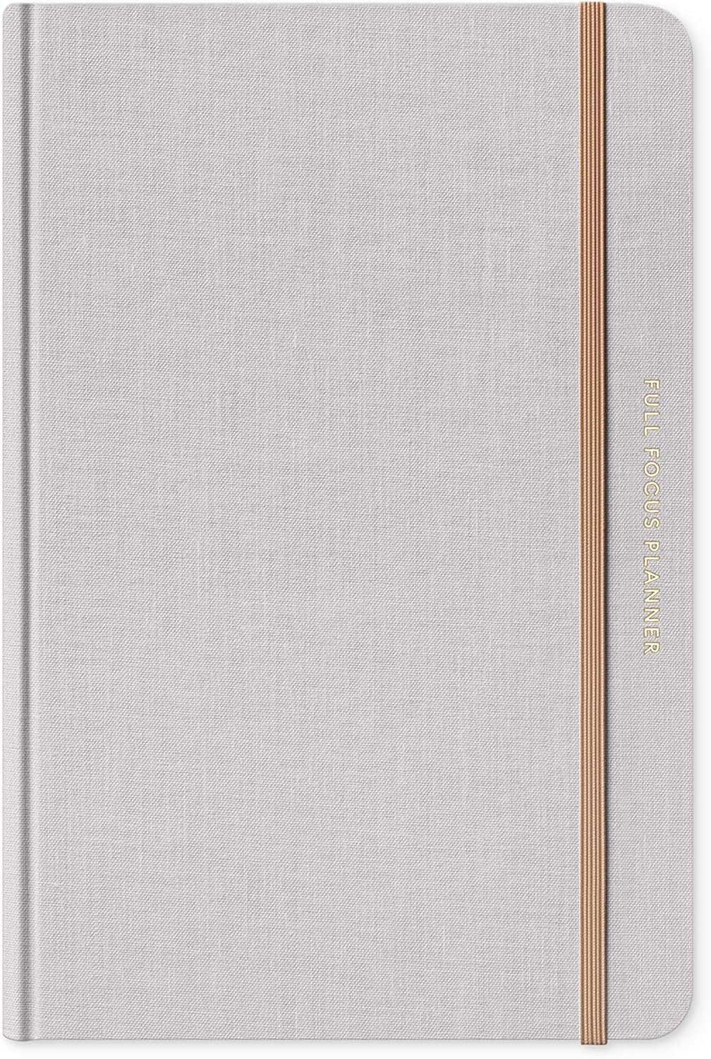 Full Focus Oatmeal Linen Planner for Achieving Your Goals