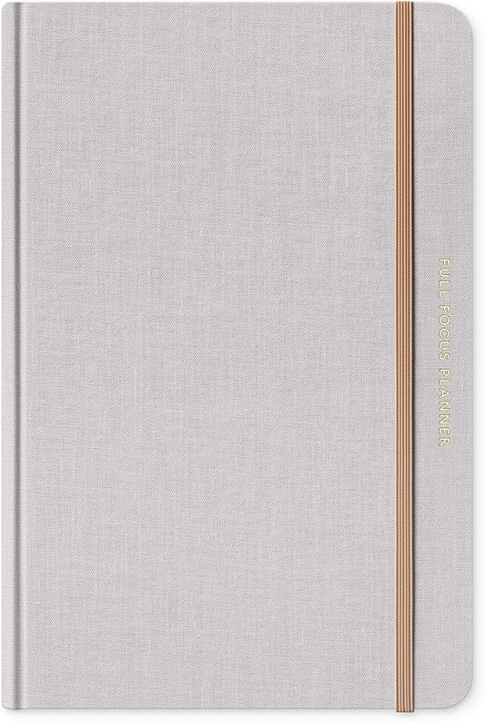 Full Focus Oatmeal Linen Planner for Achieving Your Goals