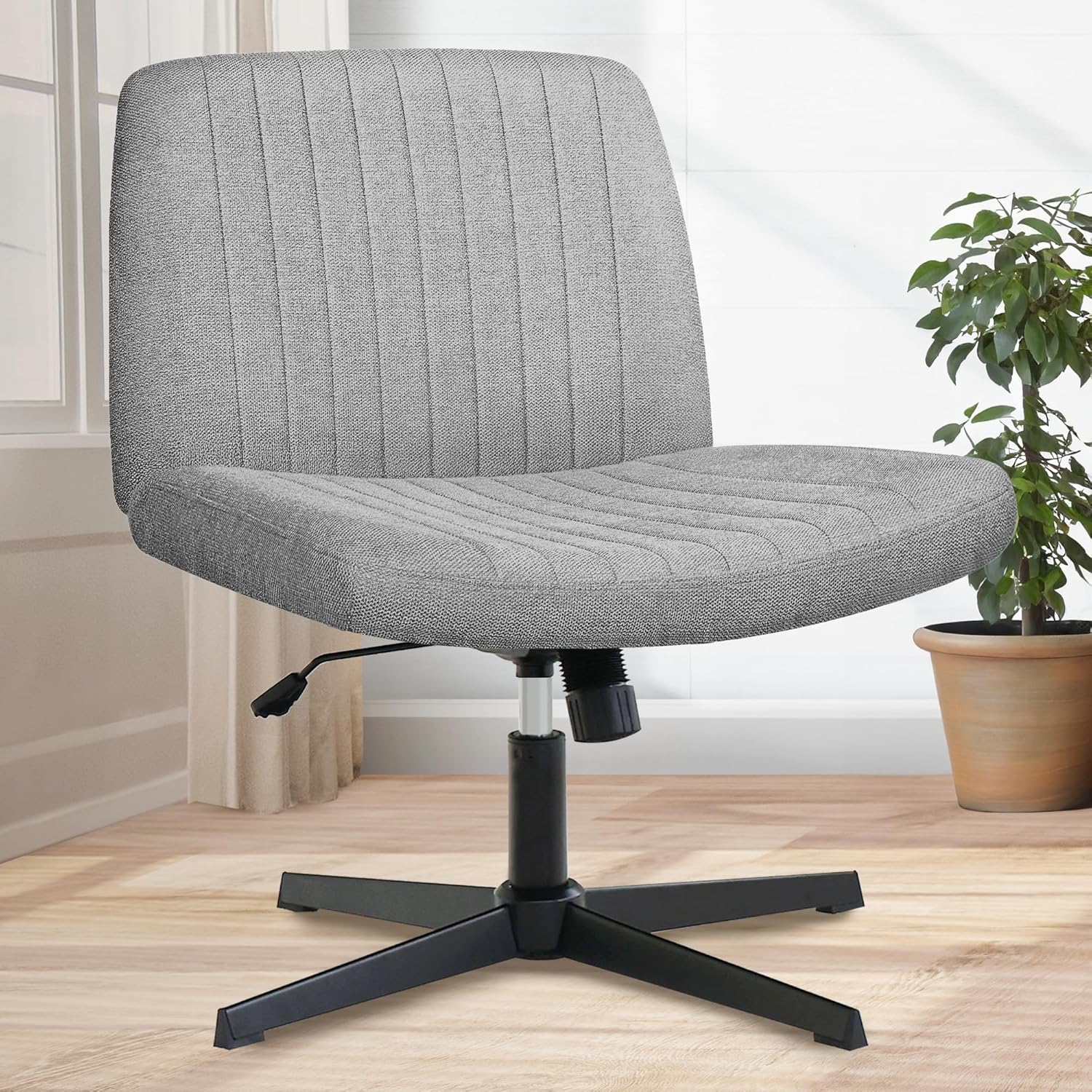Criss Cross Chair No Wheel for Home Office and Vanity Use