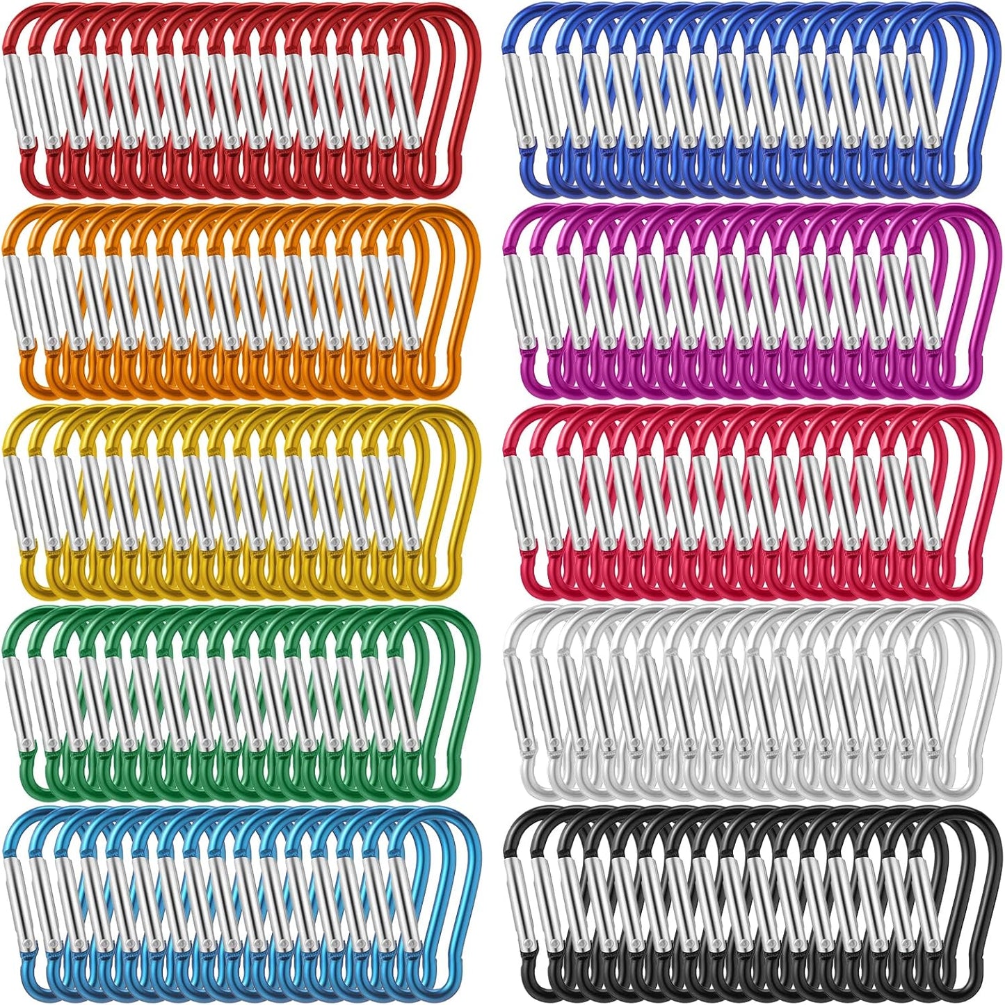 500 Pcs 2 Inch Spring Snap Hooks for Camping and Hiking Needs