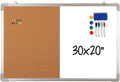 Combination Whiteboard Bulletin Board Set 30x20 in - Versatile Home