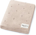 Luxury Organic Pointelle Receiving Blanket (Oatmeal) - Soft All-Season