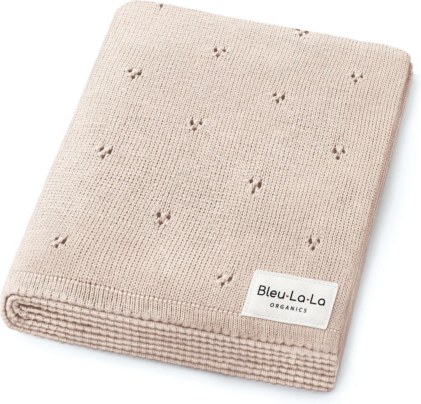 Luxury Organic Pointelle Receiving Blanket for Newborns and Toddlers