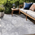 Floral Indoor Outdoor Rug 5x7 - Washable, Stain Resistant Beige