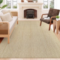Collive Boho Rugs for Living Room 6x9 Tan - Washable Braided Cotton