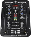Rockville RDJ2 2-Channel DJ Mixer with USB MP3 Playback - Compact