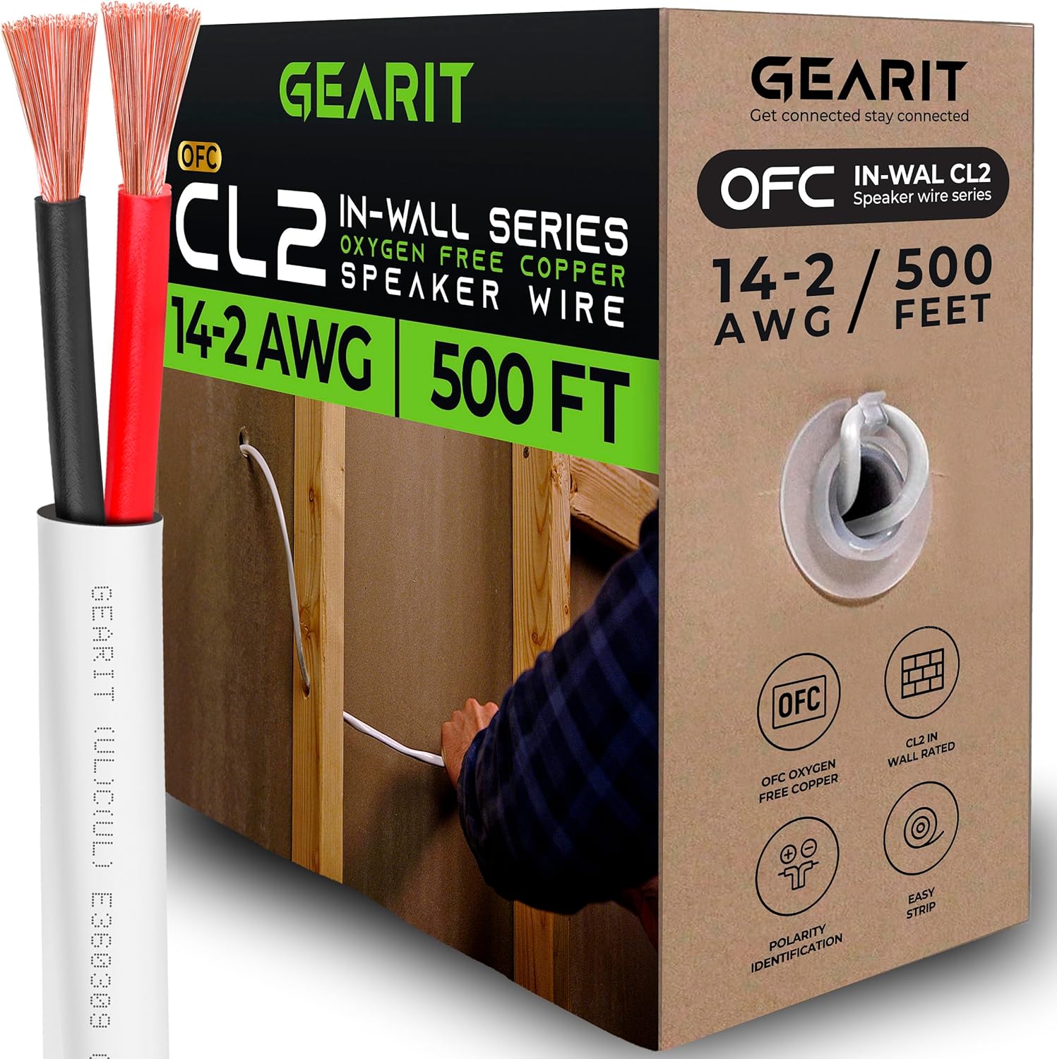 500ft OFC 14AWG Speaker Wire - Superior Sound Quality