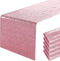 12 x 108 in Light Pink Sequin Table Runner - Pack of 6