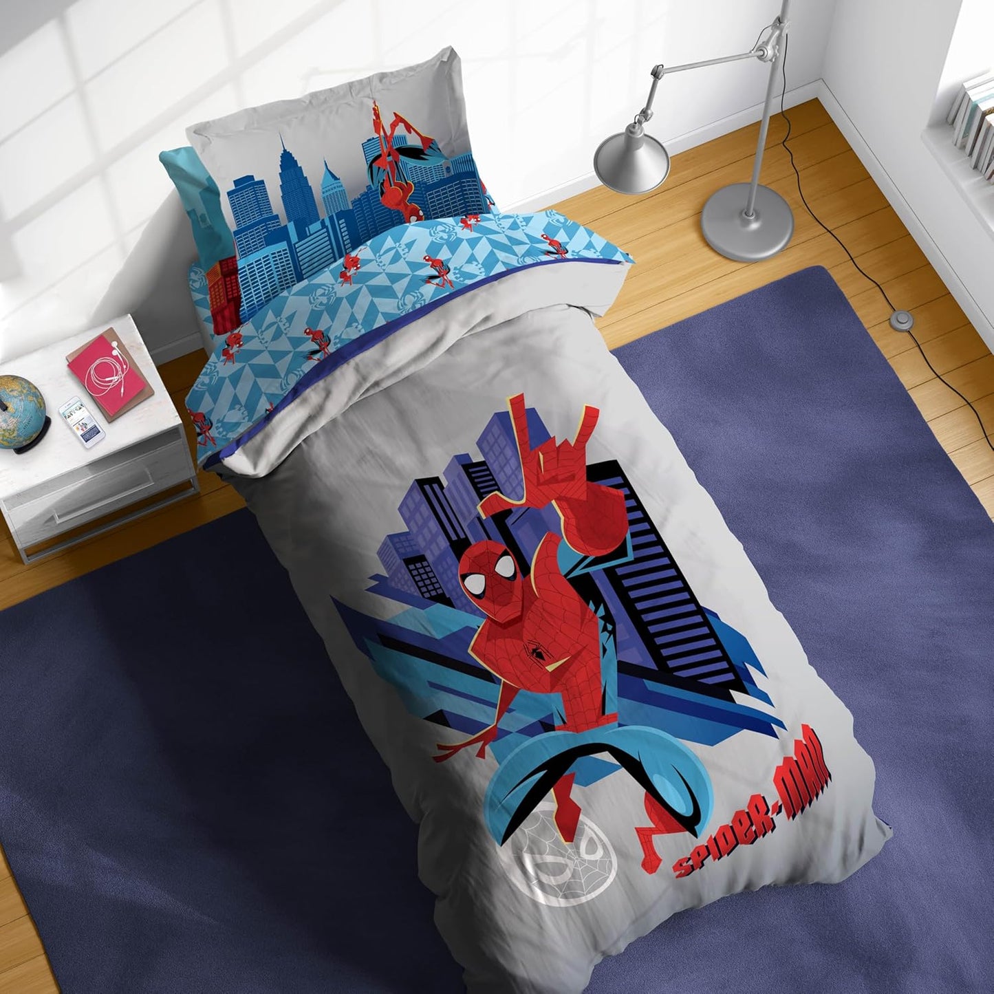 Spiderman Kids Comforter Set with Sheets and Pillow Covers
