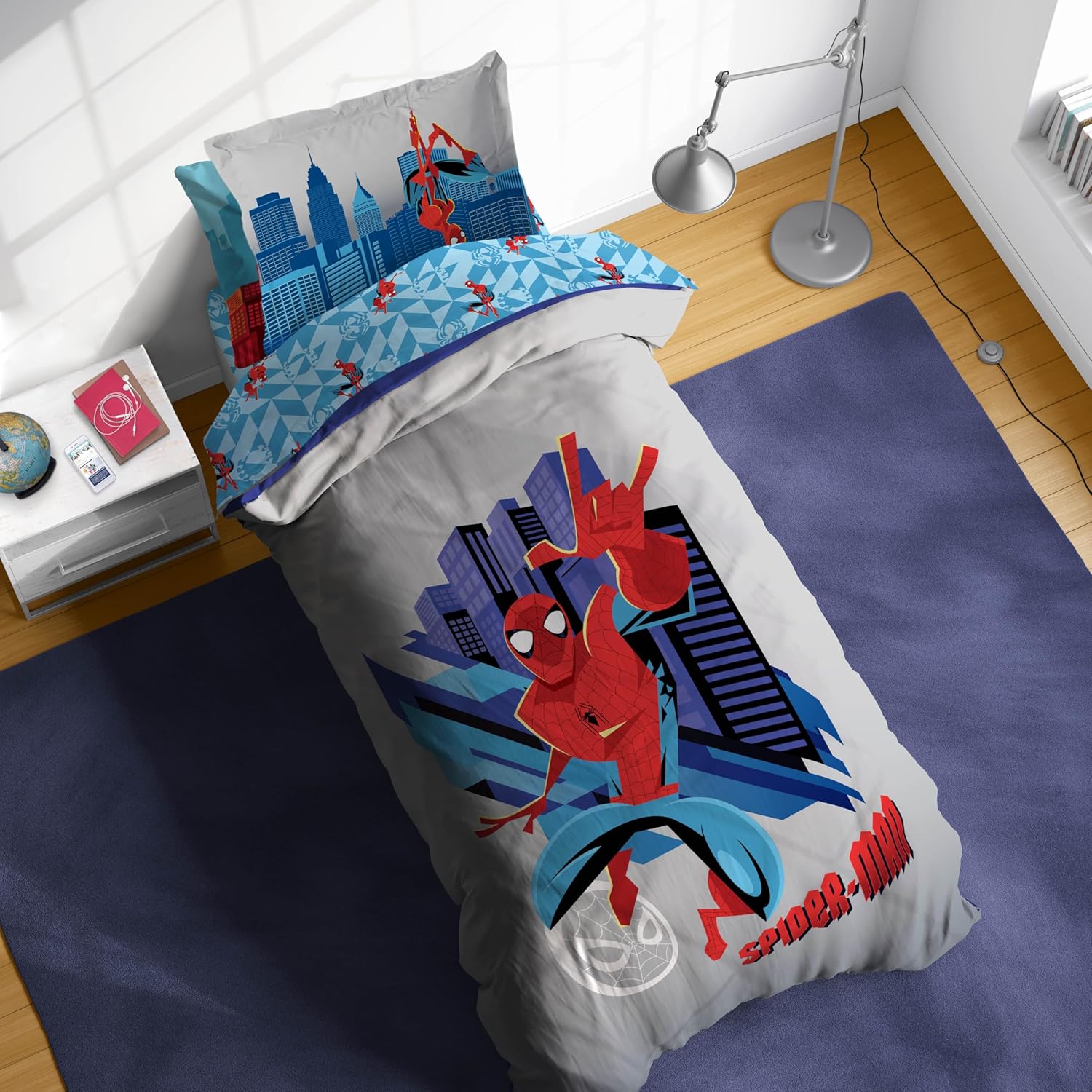 Spiderman Kids Comforter Set with Sheets and Pillow Covers