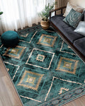 6x9 Area Rug Machine Washable Non-Slip Tribal Print for Home