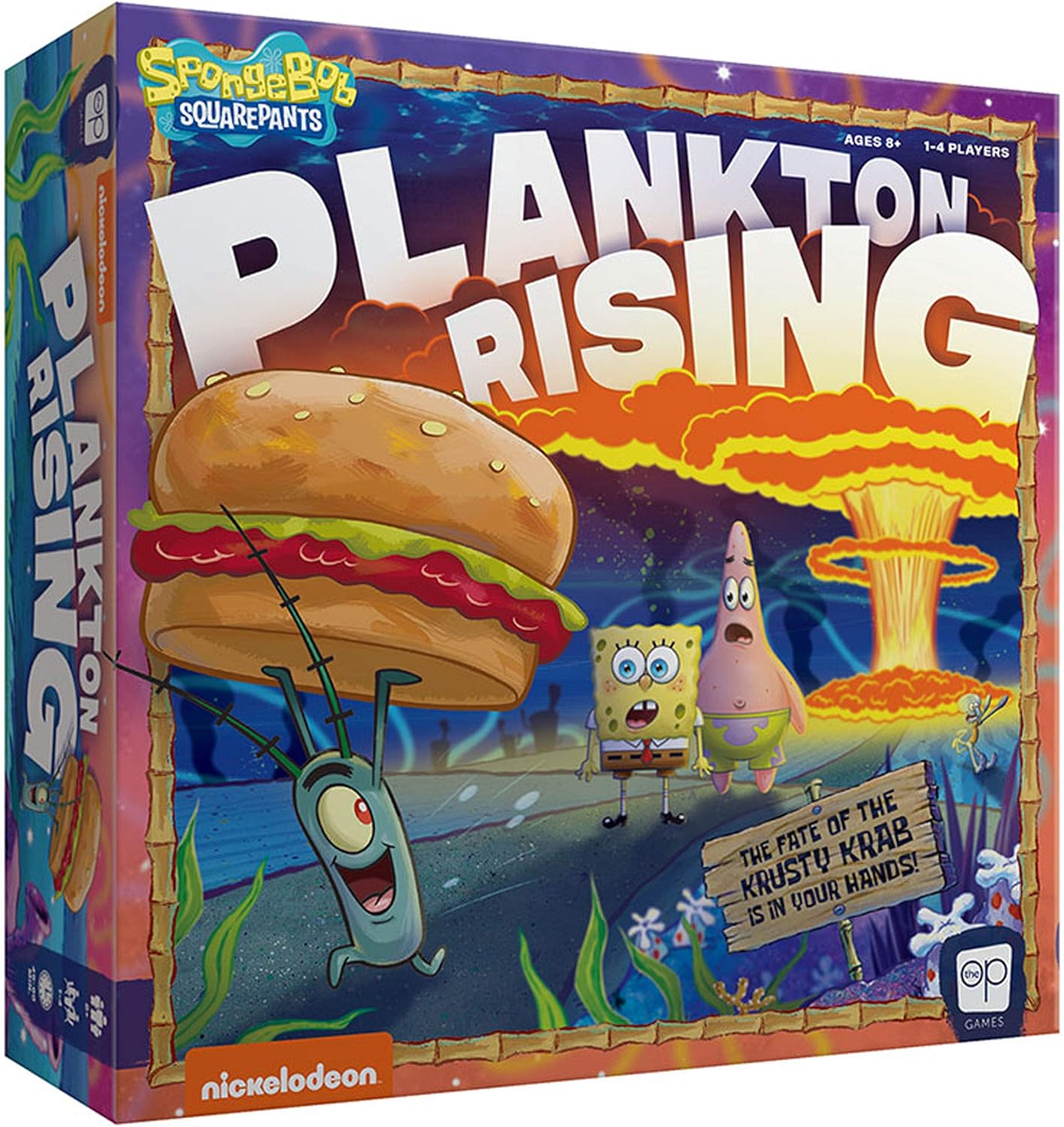 SpongeBob Plankton Rising Cooperative Dice and Card Game Fun