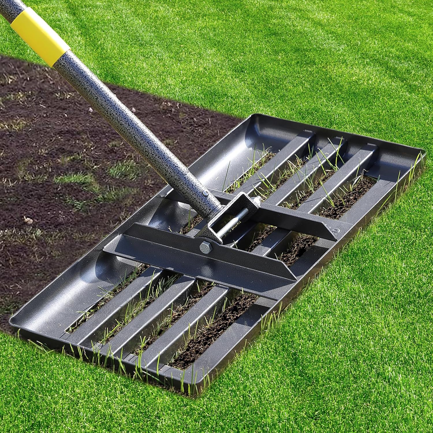 Lawn Leveling Rake - Heavy Duty Stainless Steel Leveler Tool