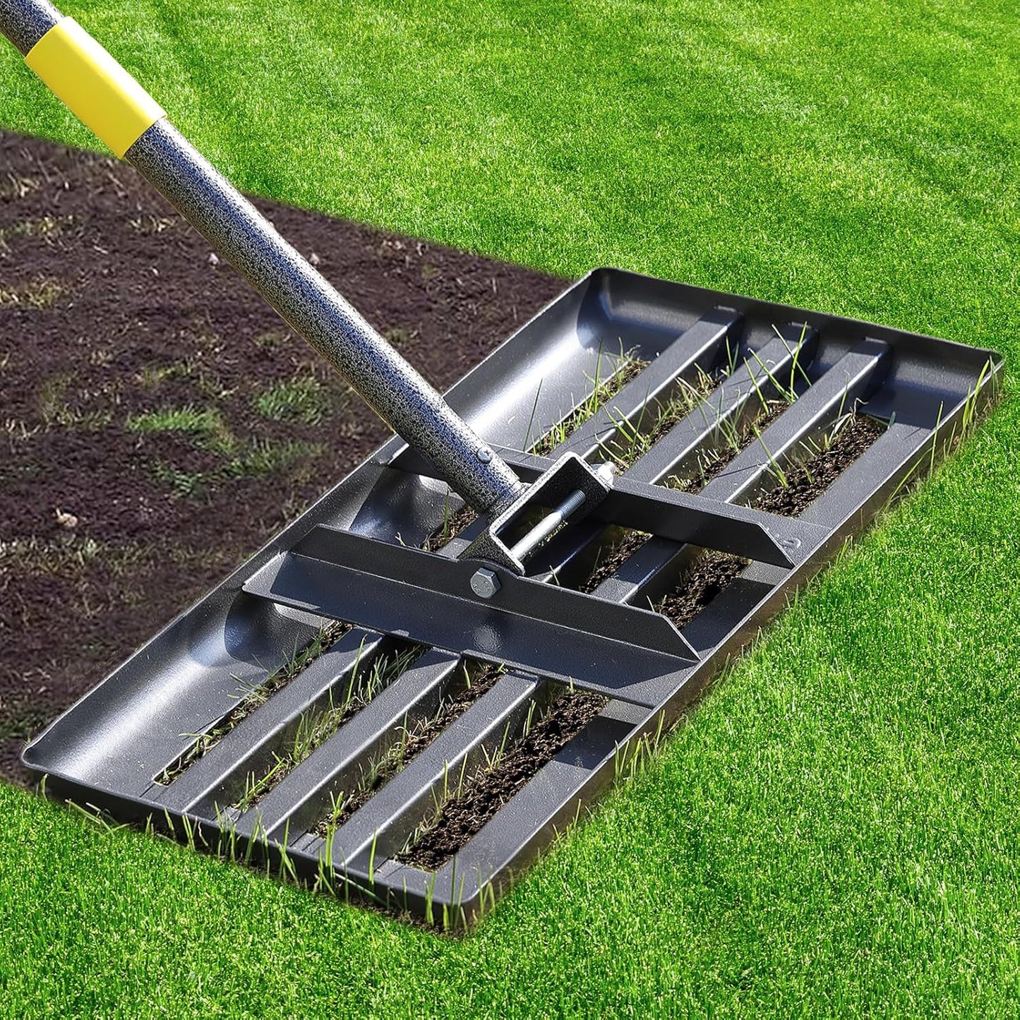 Lawn Leveling Rake - Heavy Duty Stainless Steel Leveler Tool