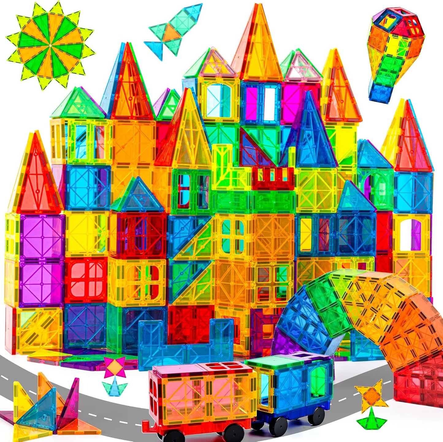 Cossy 120Pcs Magnetic Building Blocks Set for Creative Kids