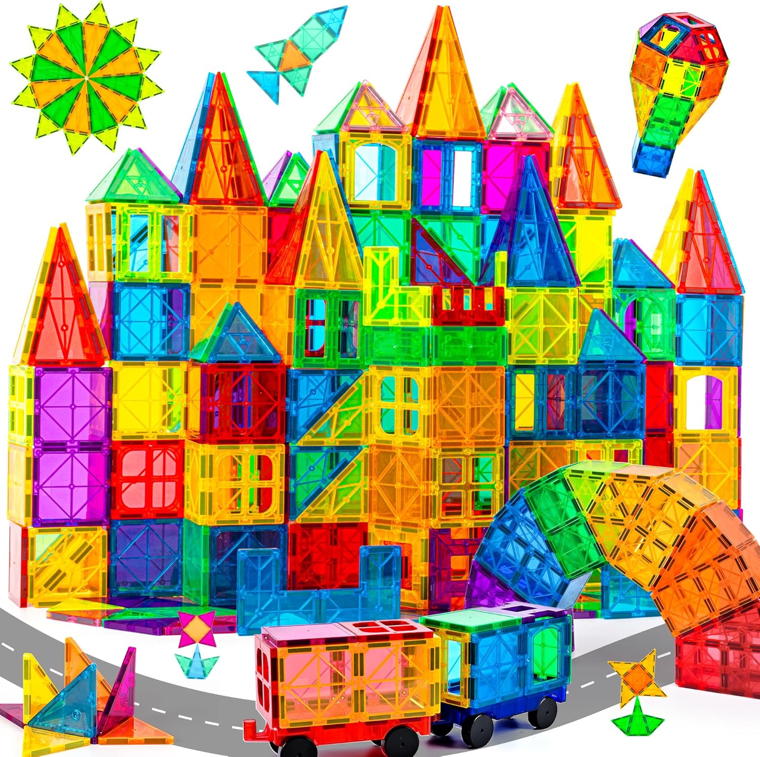 Cossy 120Pcs Magnetic Building Blocks Set for Creative Kids