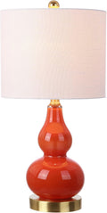 Anya 20.5ft Mini Glass LED Table Lamp - Sunset Orange Accent