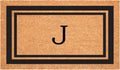 Calloway Mills Black Border 30in x 48in Monogram Doormat (J)