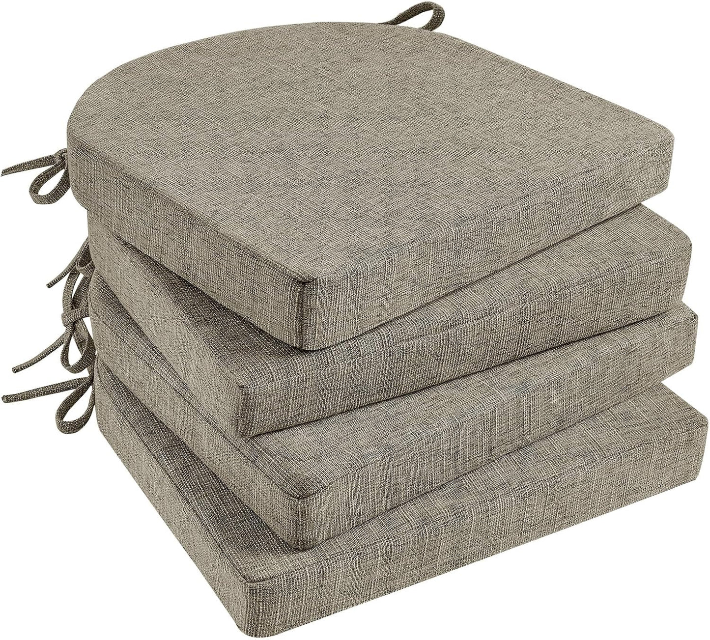 Basic Beyond Chair Cushions for Dining Chairs 4 Pack, Khaki