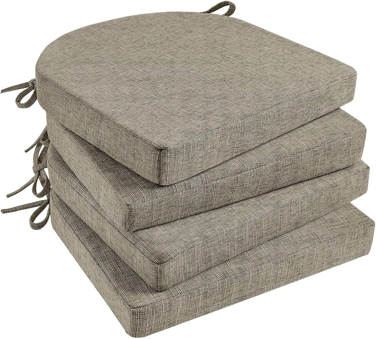 Basic Beyond Chair Cushions for Dining Chairs 4 Pack, Khaki