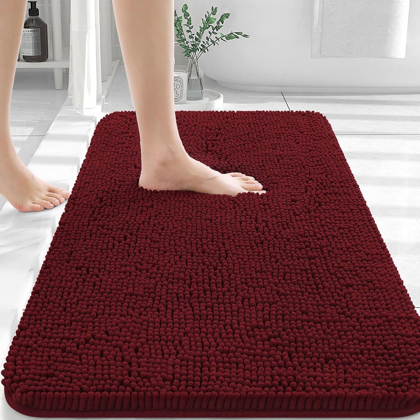 OLANLY Extra Soft Chenille Bath Rugs for Ultimate Comfort