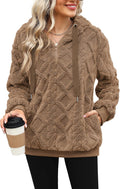ReachMe Womens Oversized Sherpa Pullover Hoodie - Cozy (Style HQPG)