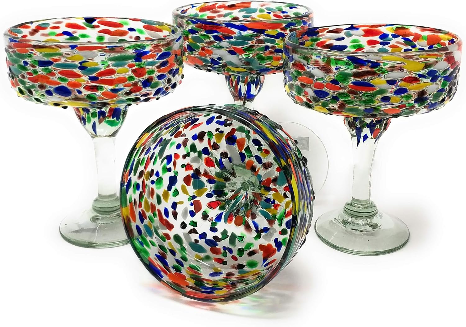 Hand Blown Margarita Glasses Set of 4 by Dos Suenos - Unique Style