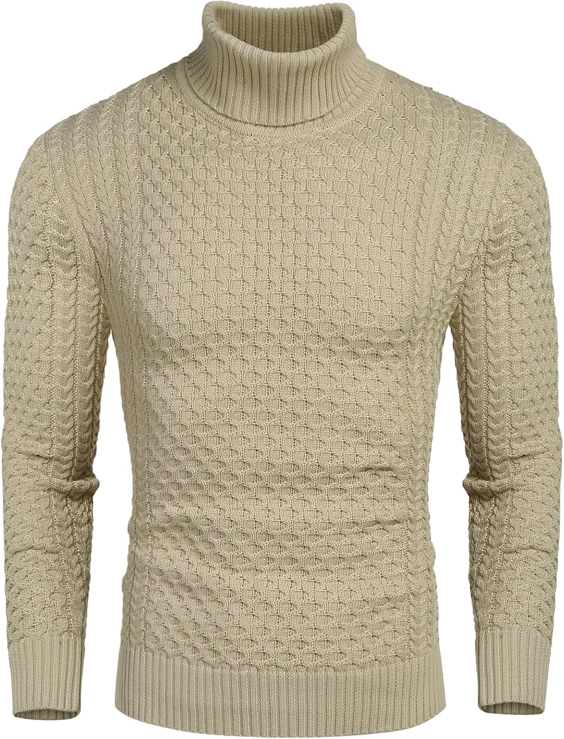 Men's Slim Fit Turtleneck Sweater for Casual Style and Comfort