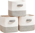 Storage Cube Baskets 3-Pack 11 in Square Baskets - Space-Saving