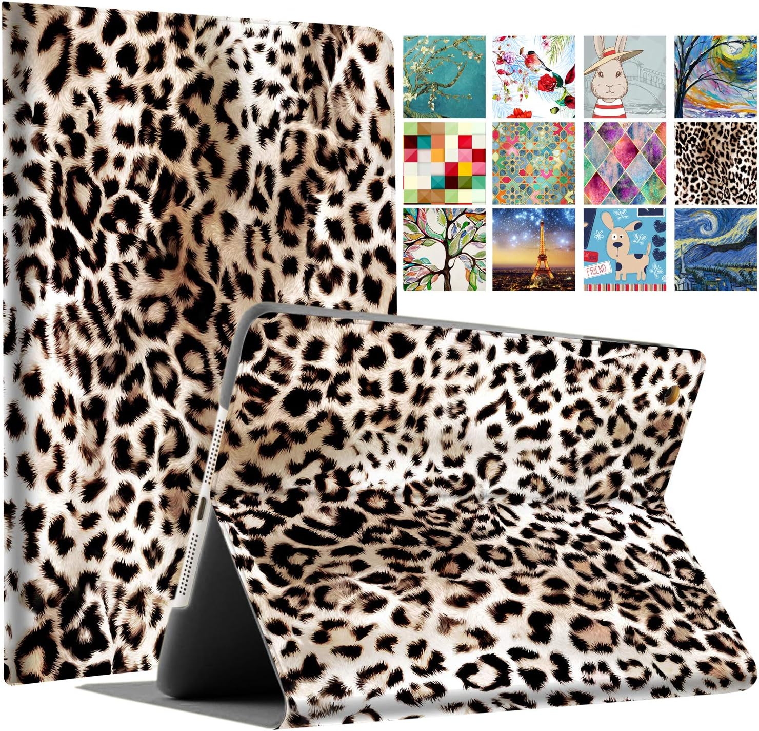 DuraSafe Cases iPad PRO 10.5 Air 3 Folio Cover - Leopard Design
