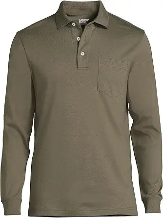 Lands' End Men's Long Sleeve Super Soft Supima Polo Shirt Review