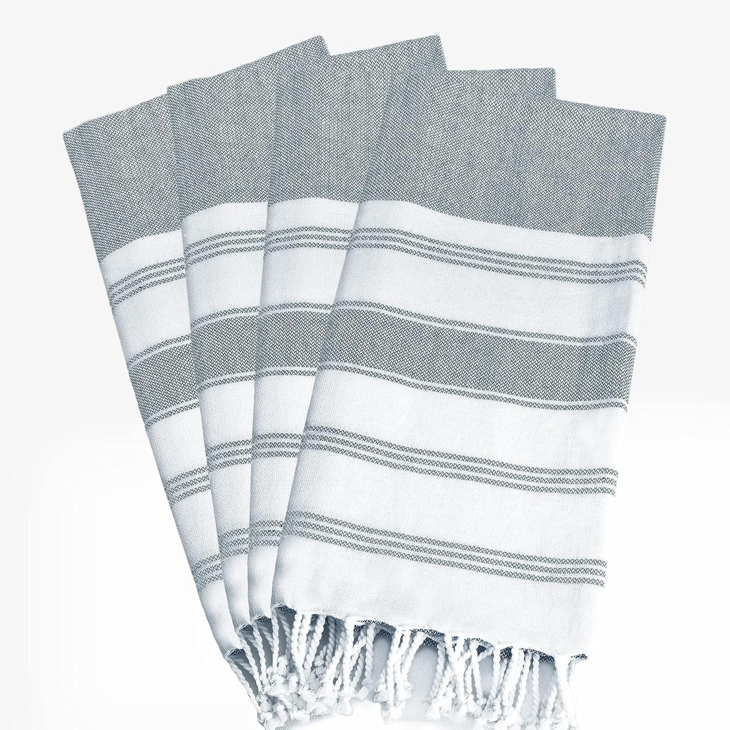 GLAMBURG Peshtemal Turkish Towel Set of 4 for Beach and Bath
