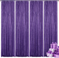 Purple Sequin Backdrop Curtain 4 Pieces 2ft x 8ft - Sparkle Event