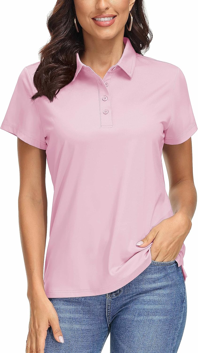 MAGCOMSEN Women's Polo Shirts with UPF 50+ Sun Protection