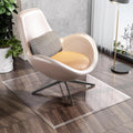 Tempered Glass 47 x 40 Beveled Edge Chair Mat - Clear, Smooth Glide