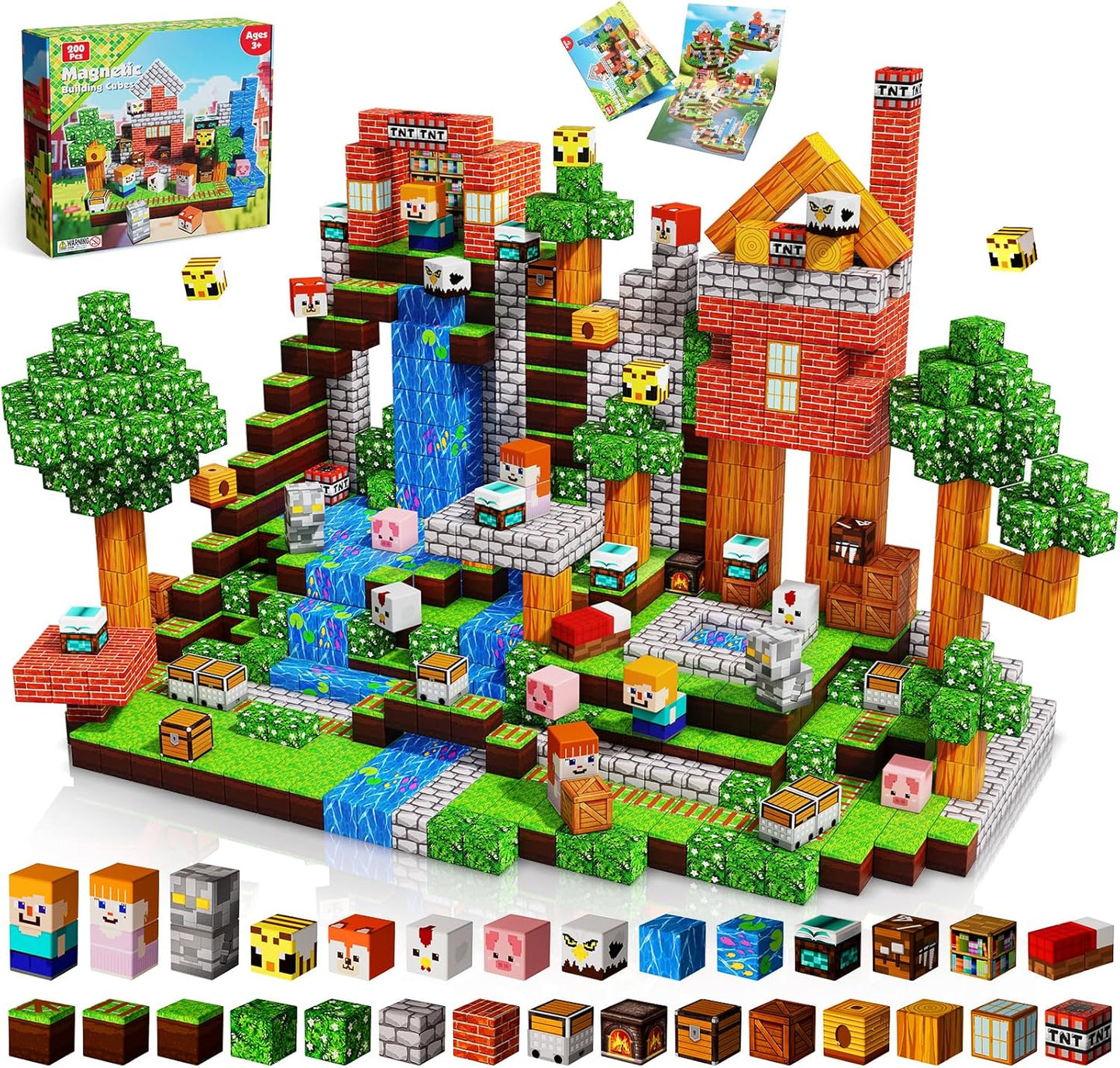 200PCS Magnetic Blocks for Kids - Creative STEM Building Fun