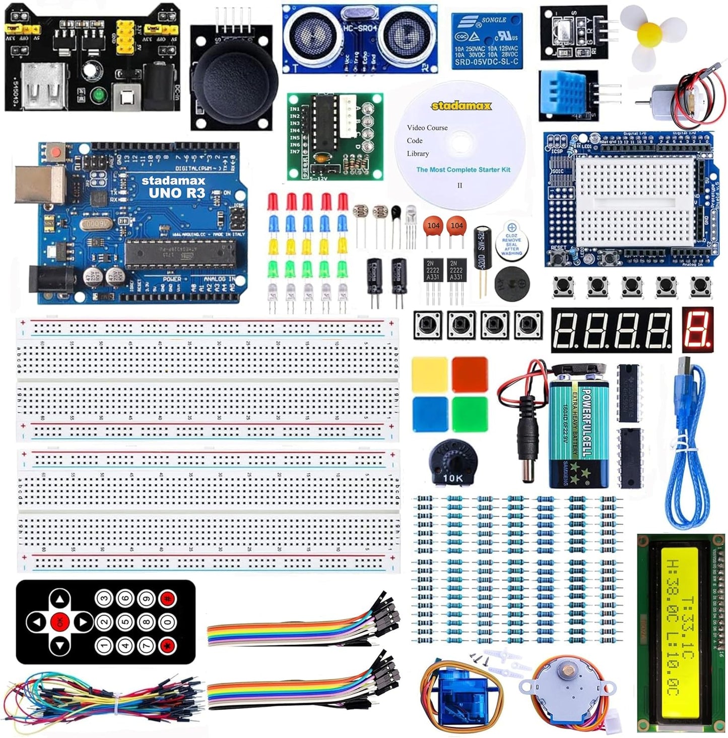 UNO Super Starter Kit with Tutorial for Arduino IDE Learning