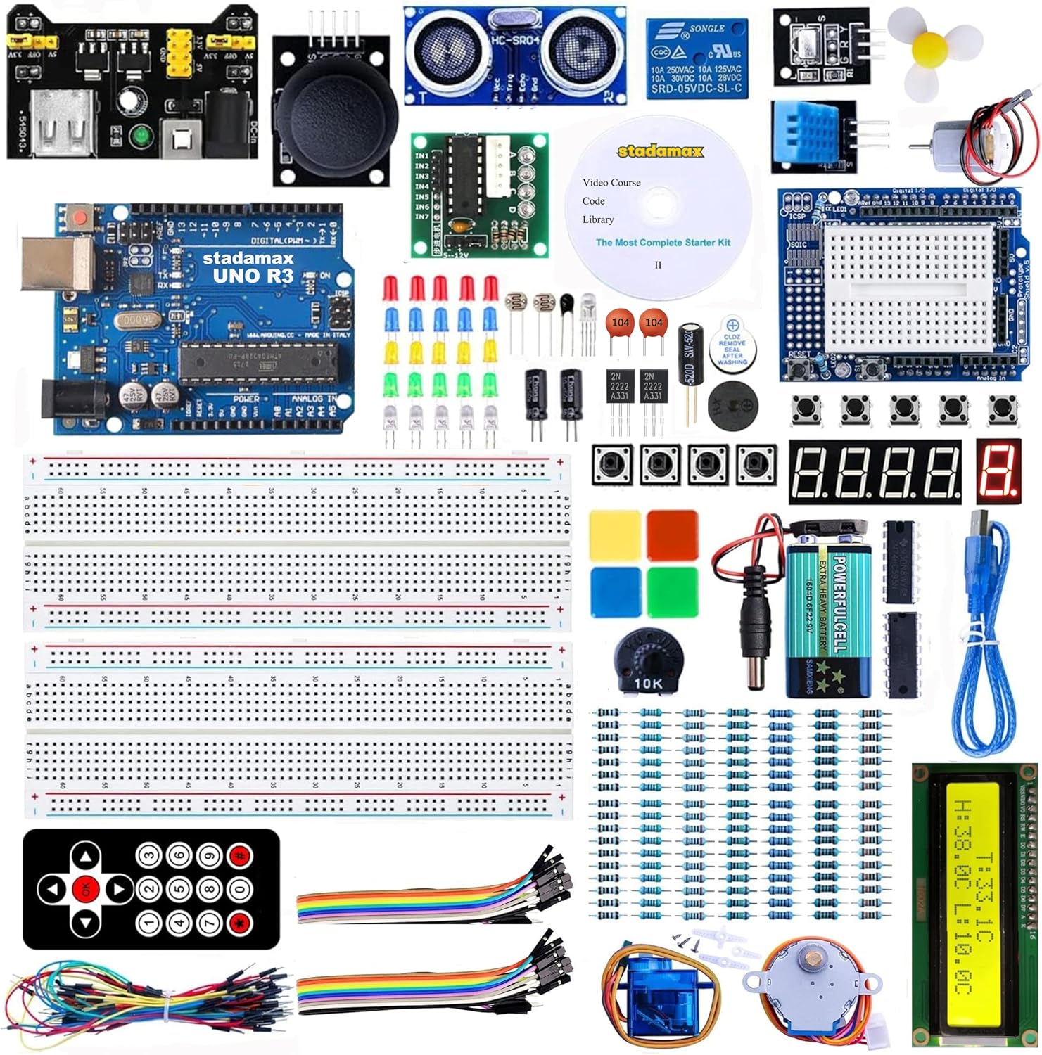 UNO Super Starter Kit with Tutorial for Arduino IDE Learning